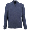 Albert and Maurice Netherton Zip Neck Lambswool Jumper Dark Navy