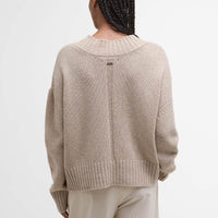 Oat Barbour Womens Antonia Knitted Jumper Back
