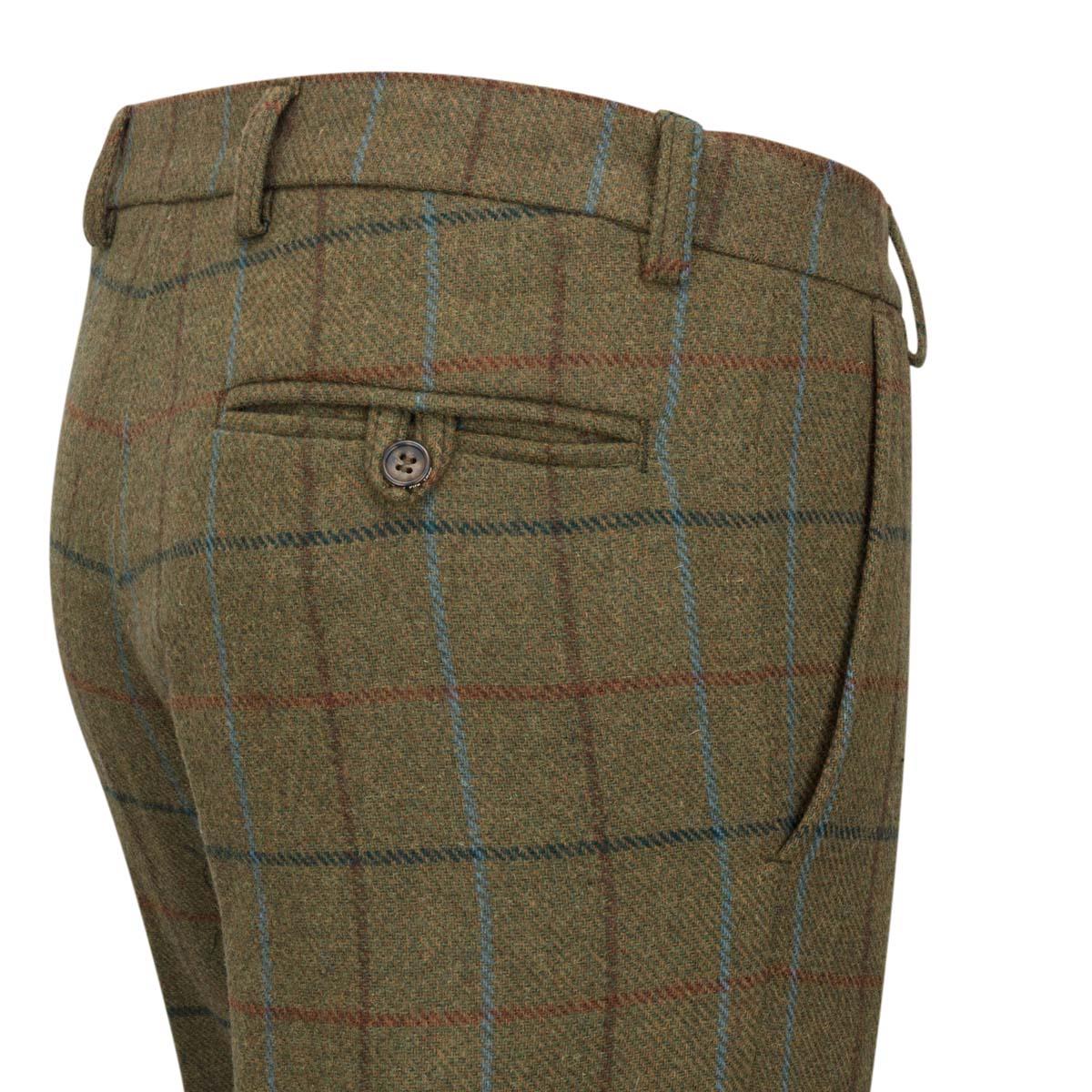 Green/Blue Hoggs Of Fife Mens Kingussie Tweed Breek Pocket