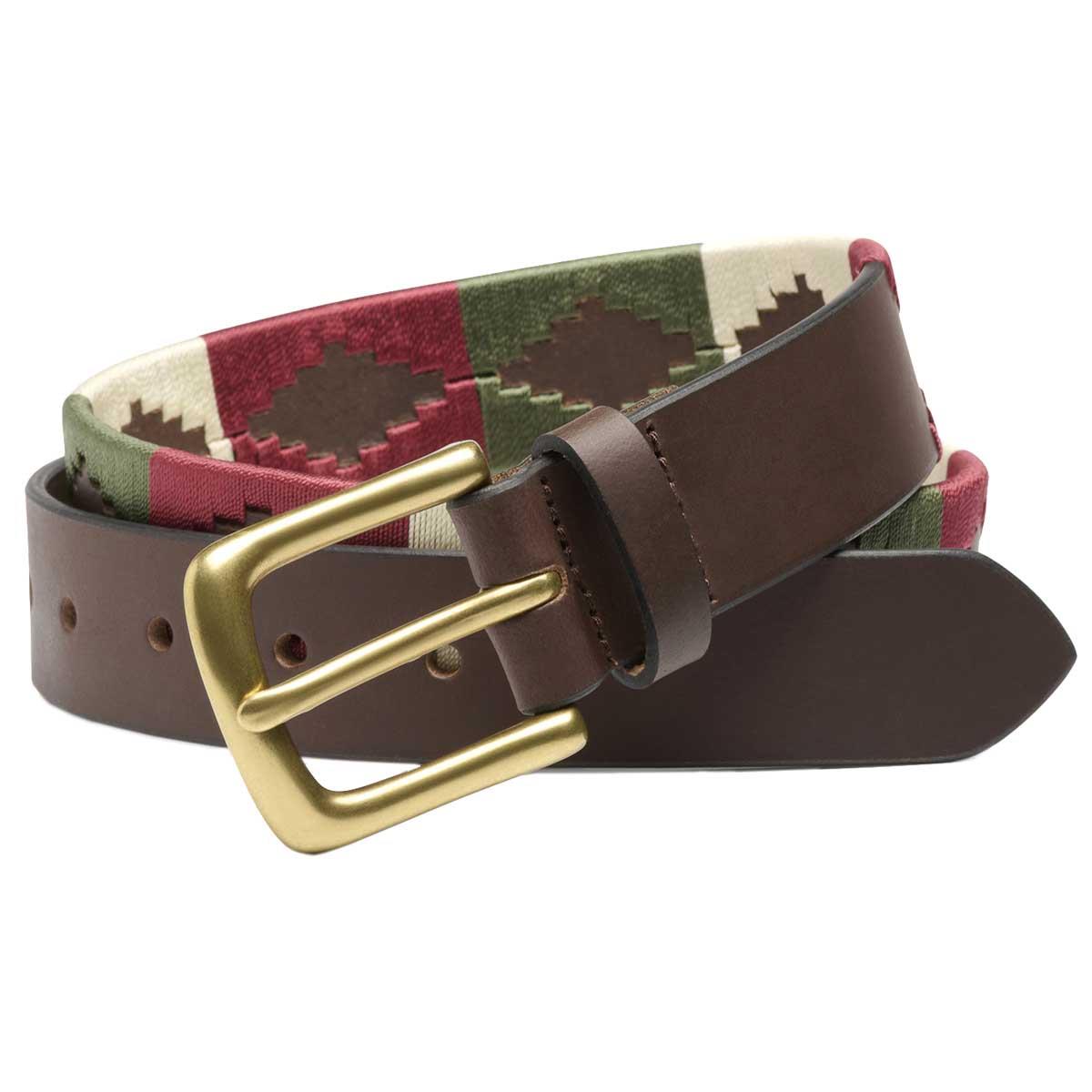 Brown/Beige/Burgundy/Green Ibex Mens 30041 Polo Belt 35mm