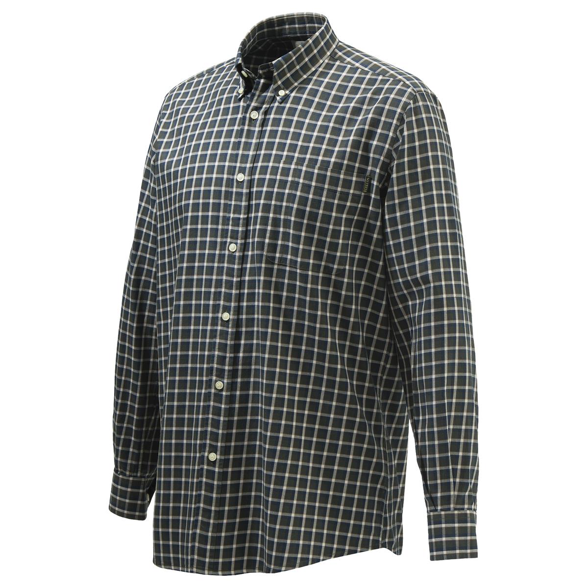 Beretta Wood Button Down Shirt in Green Moss Check