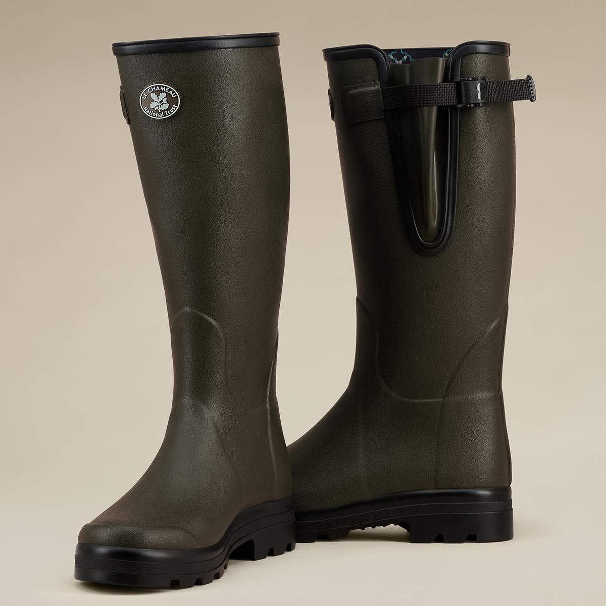 Le Chameau x National Trust Mens Vierzon Homme Wellington Boots front and side