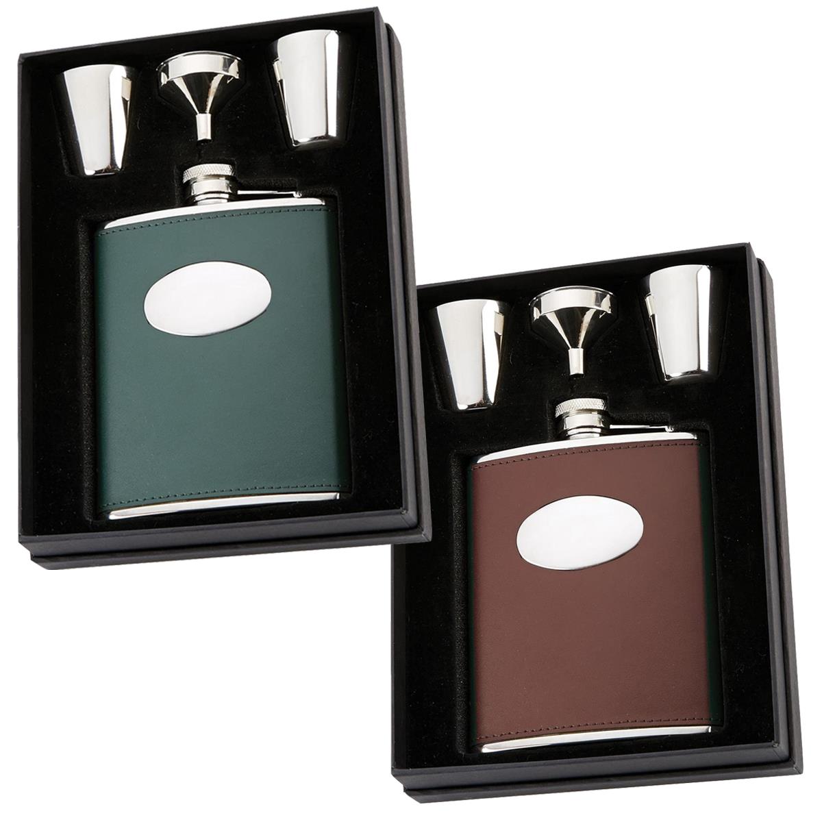 David Nickerson 6oz Hip Flask & Cups Gift Box