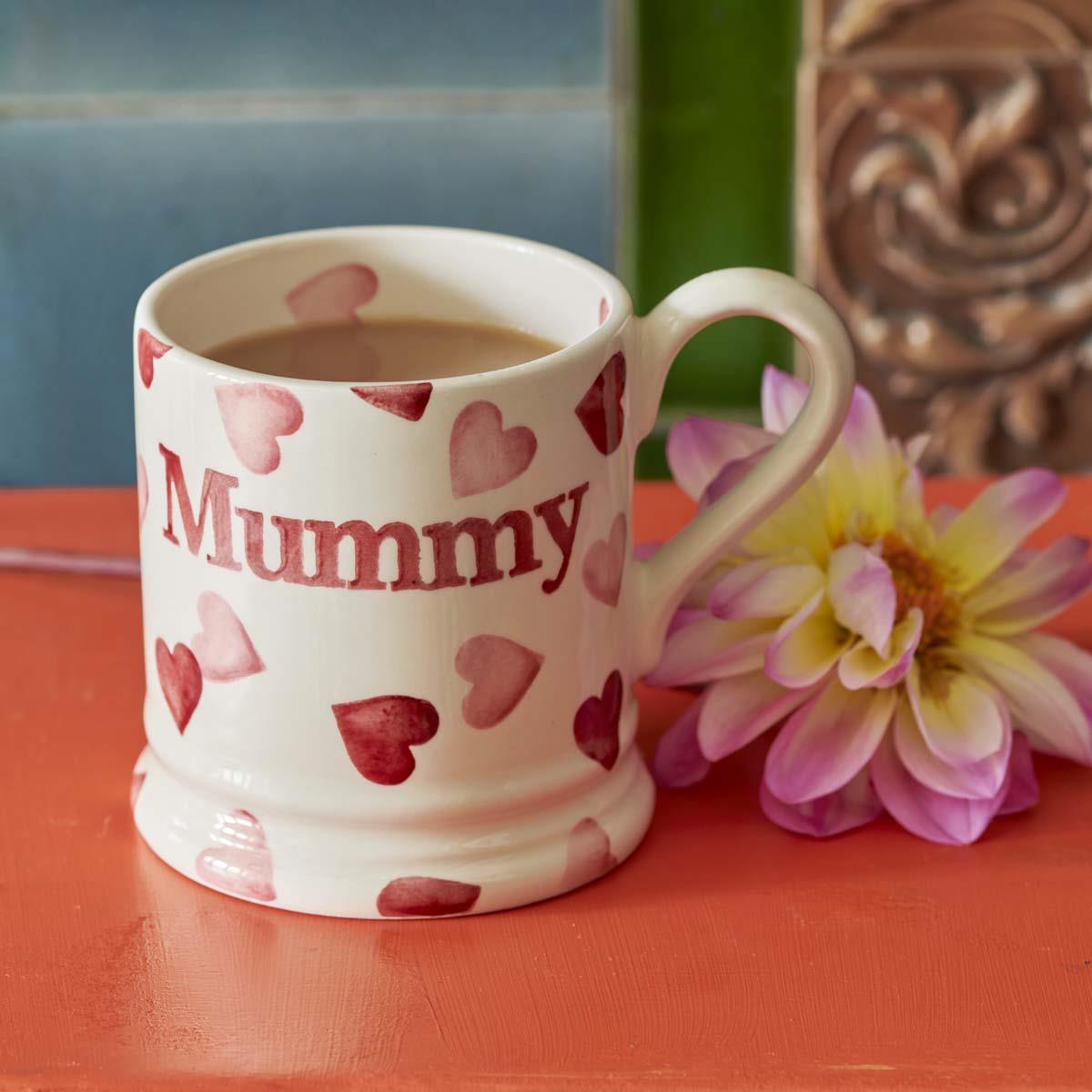 Emma Bridgewater Pink Hearts Mummy Half Pint Mug LS2