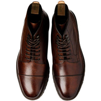 Loake Mens Aquarius Boot Dark Brown Grain Above Shot