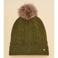 Joules Womens Cable Bobble Hat