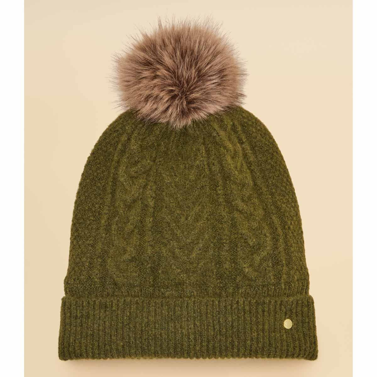Joules Womens Cable Bobble Hat