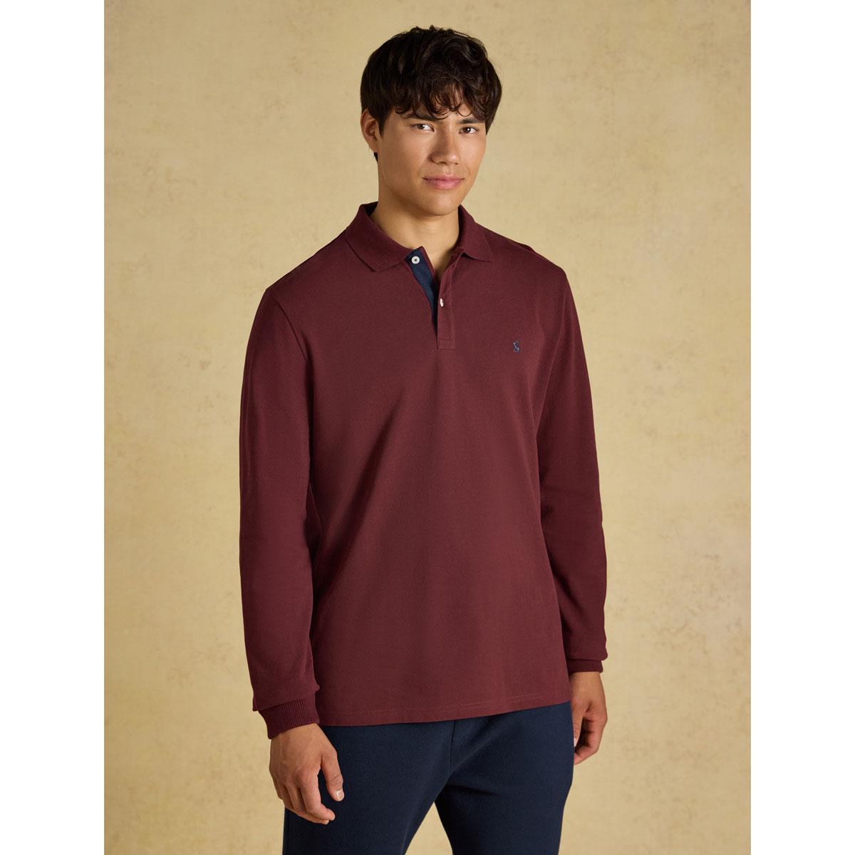 Joules Mens Woody Long Sleeve Polo Shirt