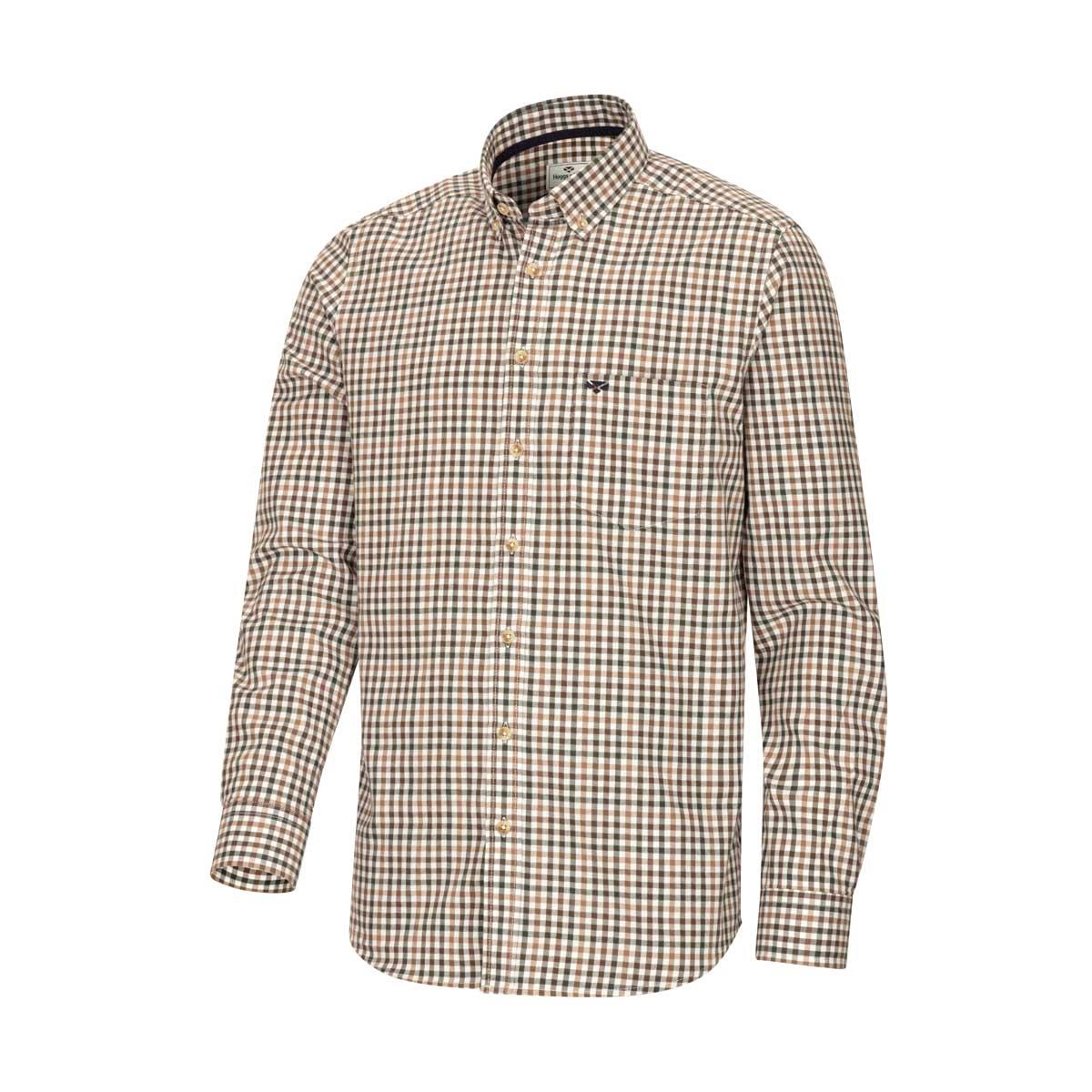 Hoggs Of Fife Mens Garvock Cotton Twill Herringbone Check Shirt