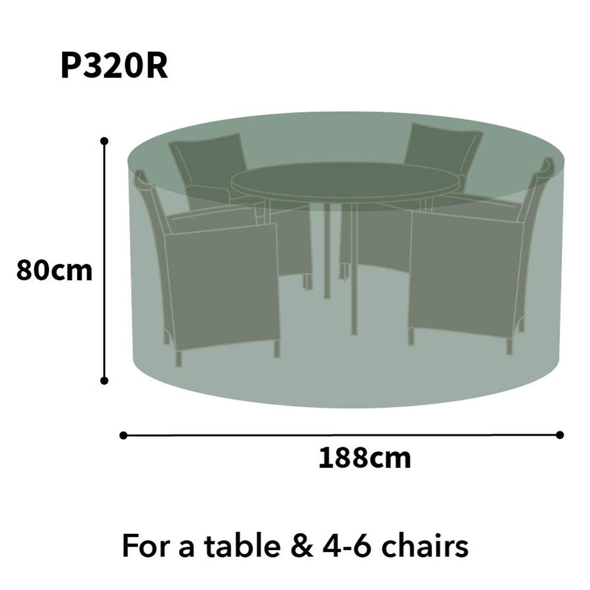 Bosmere Protector Circular Patio Set Cover 4-6 Seater P320R