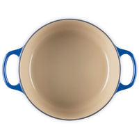 Le Creuset Signature Cast Iron Round Casserole 24cm Lapis Interior