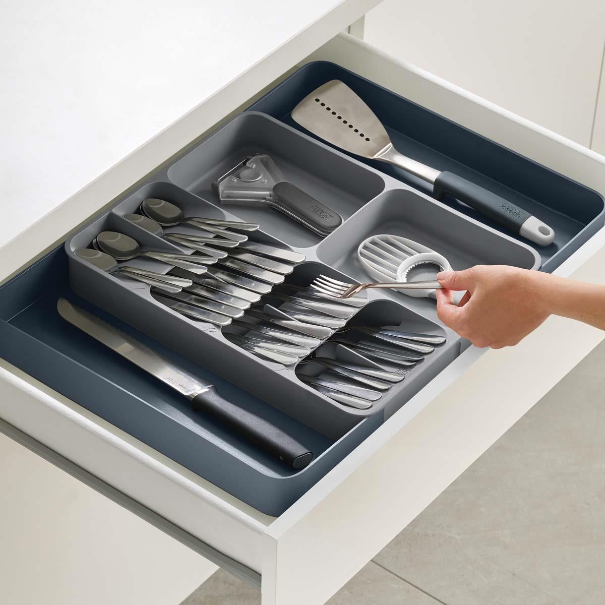 Blue Joseph Joseph DrawerStore Expanding Cutlery, Utensil & Gadgets Organiser LS2