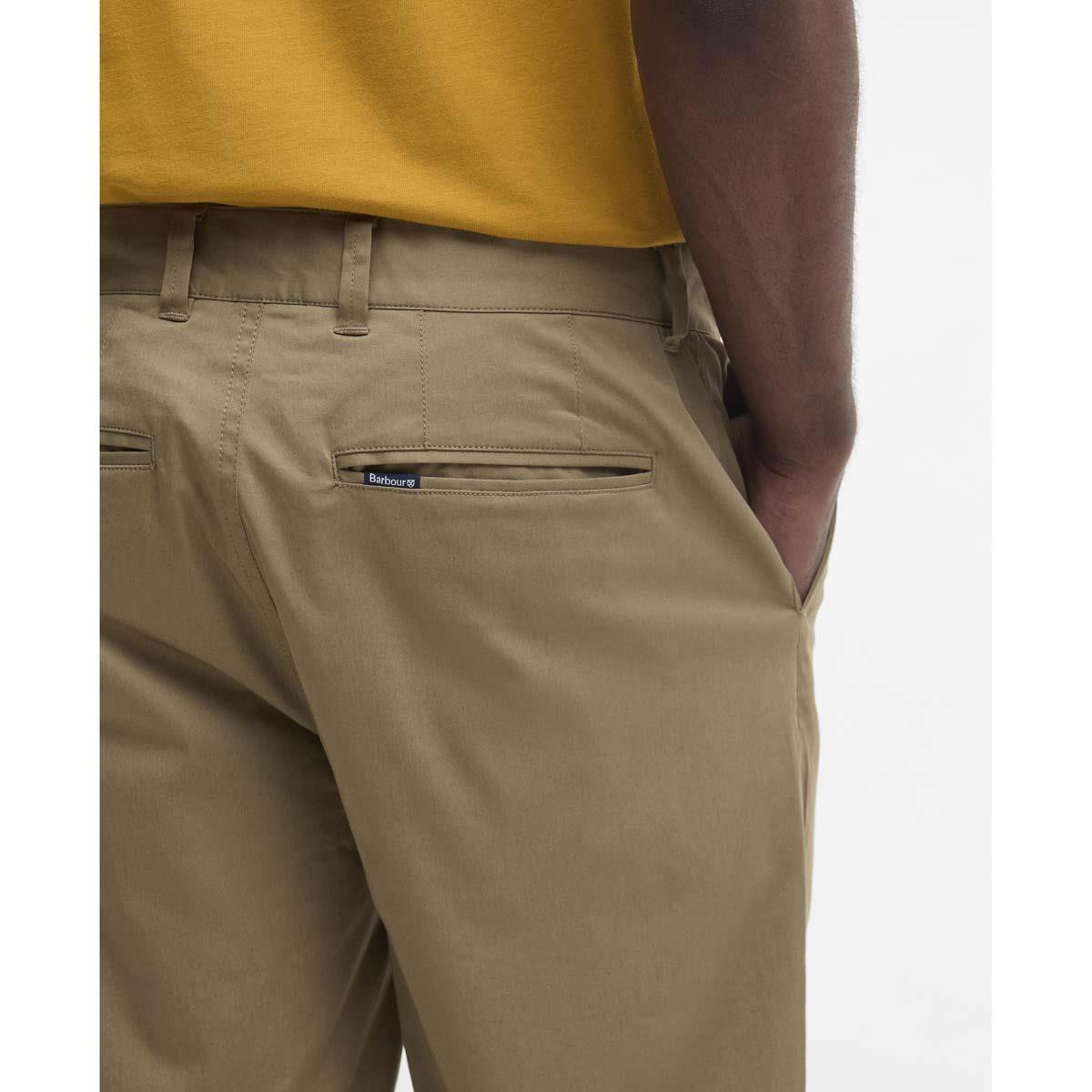 Grey Olive Barbour Mens Smart Chino Short pocket