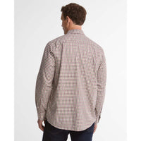 Olive Barbour Mens William Regular Fit Checked Shirt BACK