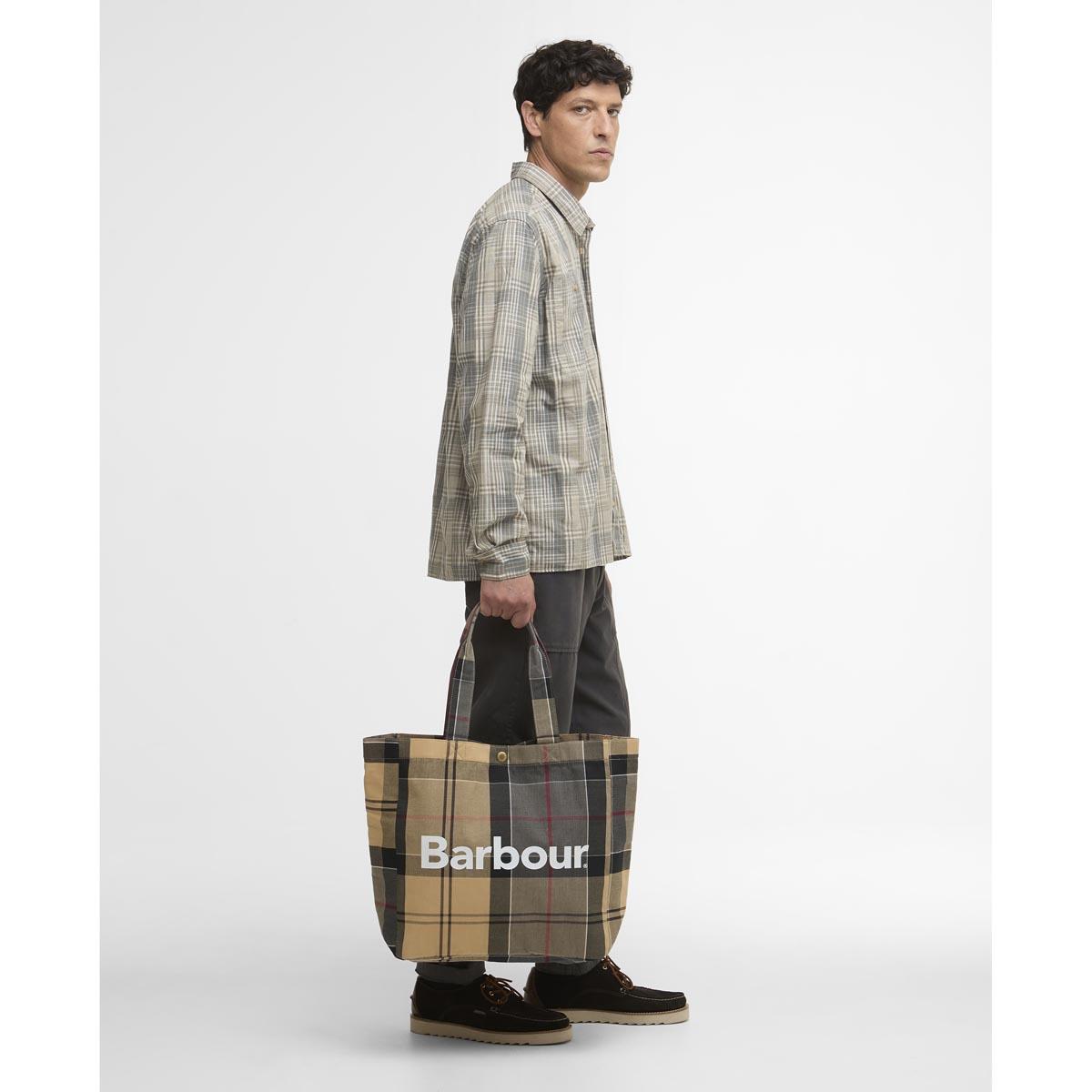 Dress Tartan Barbour Telfield Tartan Tote on model