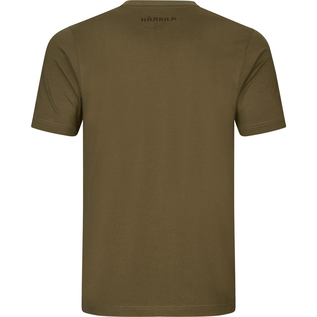 Dark Olive Harkila Mens H-Logo T-Shirt Back
