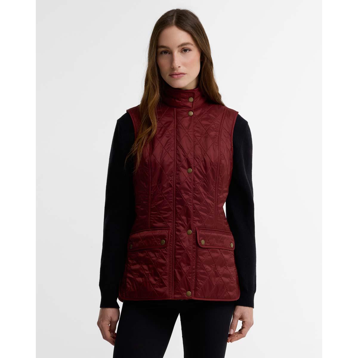 Cranberry Red Barbour Wray Gilet FRONT
