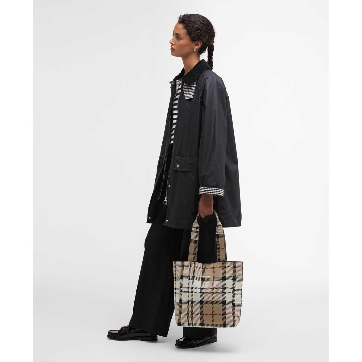 Rosewood Tartan Barbour Layla Tartan Shopper Bag model