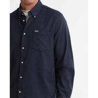 Navy Barbour Mens Sparrowhill Regular Fit Shirt COLLAR