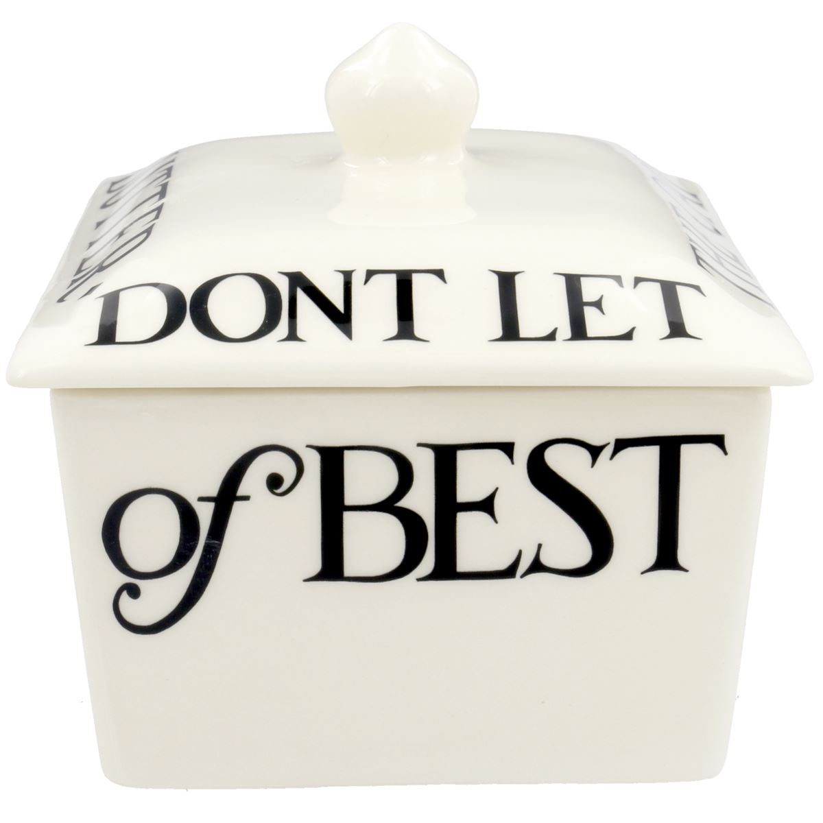 Emma Bridgewater Black Toast Half A Pound Small Butter Dish