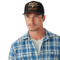 Worker Black R.M. Williams Genuine Longhorn Trucker Cap model