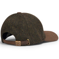 Green Hoggs Of Fife Herringbone Tweed Baseball Cap back