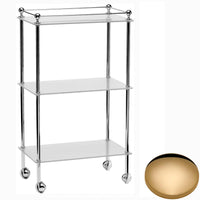 Non-Lacquered Brass Samuel Heath Freestanding Trolley L928