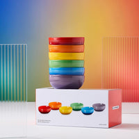 Le Creuset Stoneware Set of 6 Rainbow Coupe Cereal Bowls Lifestyle