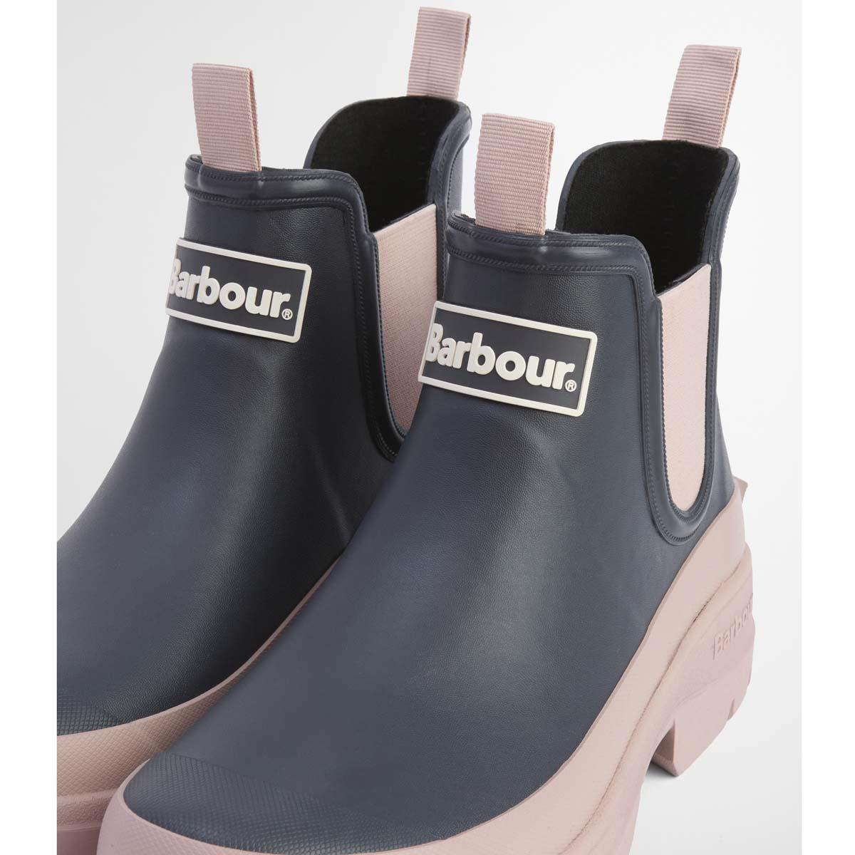 Dusky Grey/Gardenia Pink Barbour Womens Nimbus Chelsea Welly FRONT