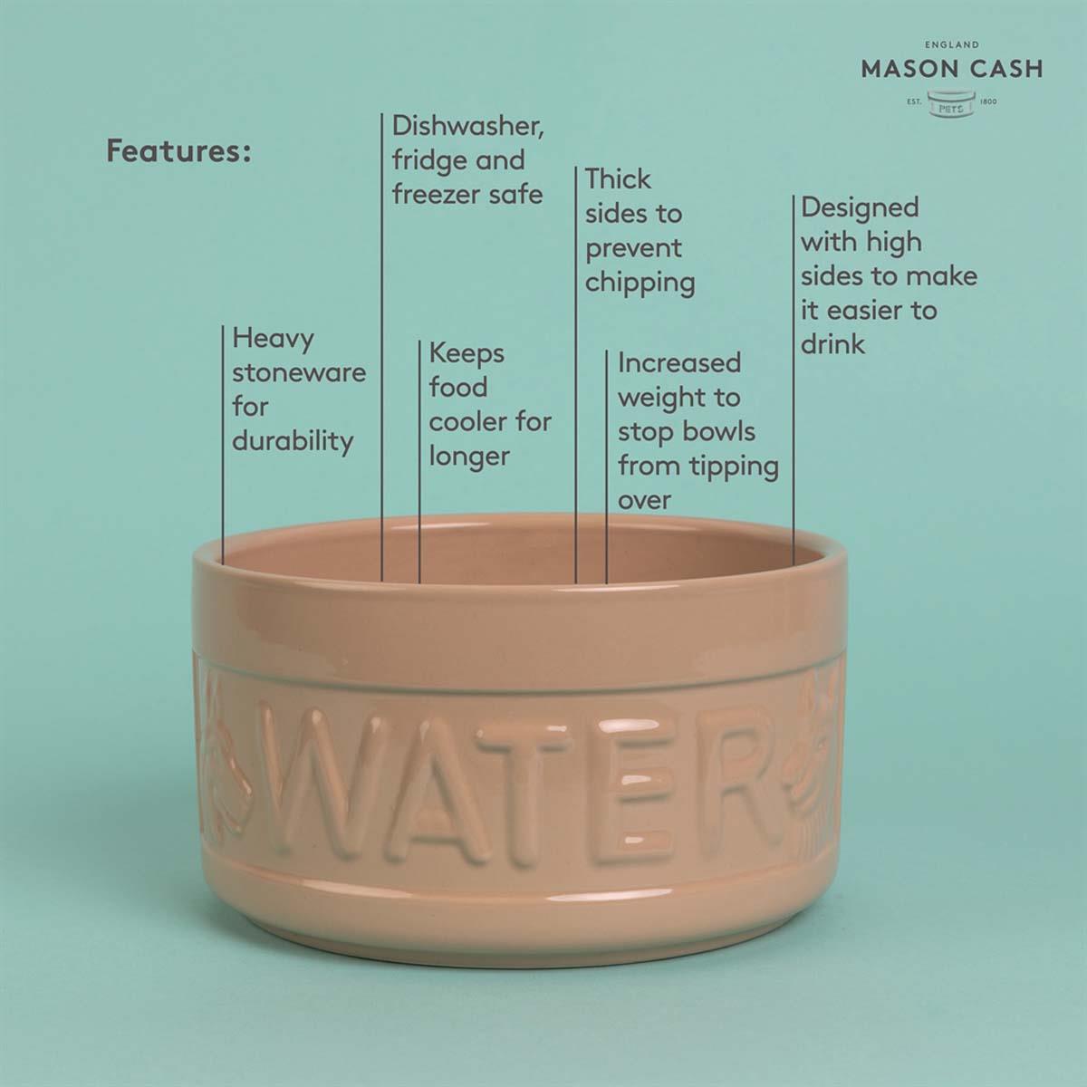 Mason Cash Cane Lettered Dog Water Bowl 20cm INFO2
