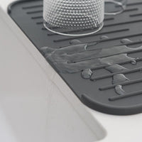 Dark Grey Brabantia Silicone Dish Drying Mat Lifestyle