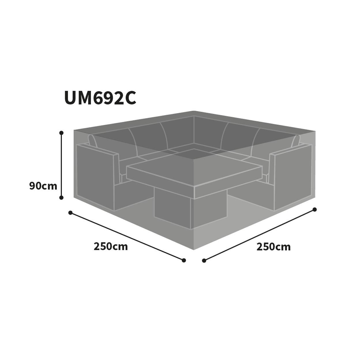 Bosmere Ultimate Protector Square Corner Sofa & Dining Set Cover Medium Charcoal UM692C