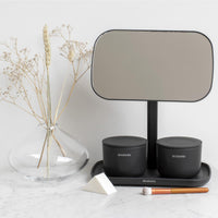 Dark Grey Brabantia Mirror With Storage Tray Lifestyle