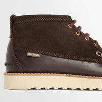 Olive/Dark Brown Barbour Mens Hadston Chukka Boot BACKSIDE