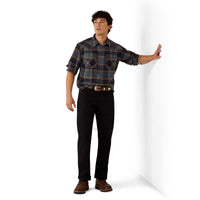Inkwell Plaid Ariat Mens Retro Harbert Fitted Snap Shirt Full Length Outfit