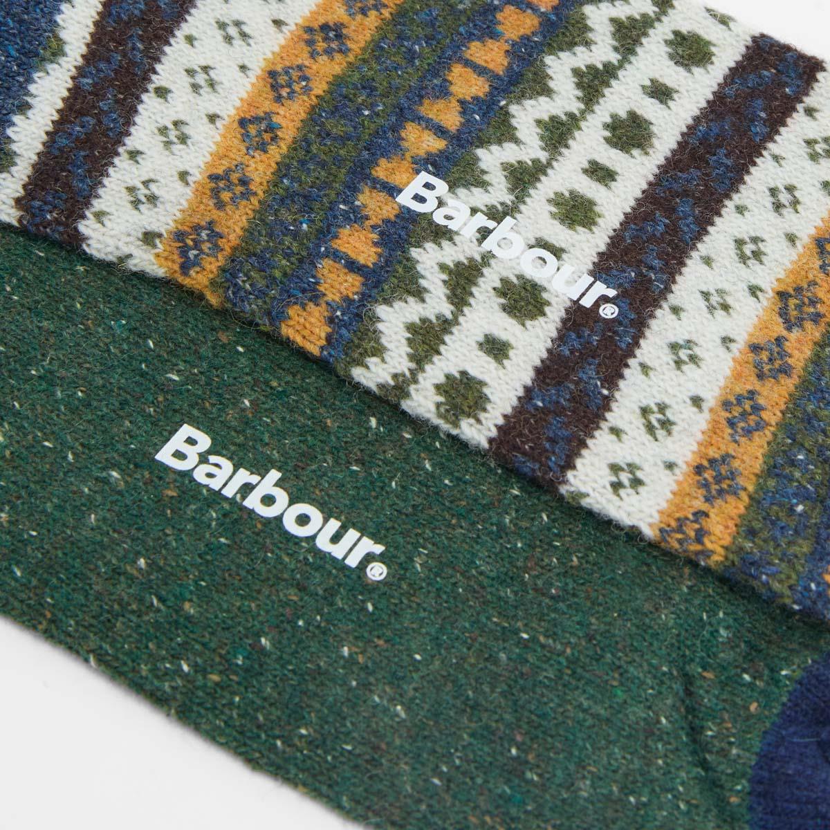 Barbour Mens Fair Isle Sock 2 Pack