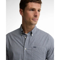 NAVY Harbourwall Tailored Gingham Shirt LOGO