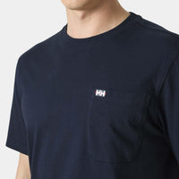 Navy Helly Hansen Mens Hudson T-Shirt collar