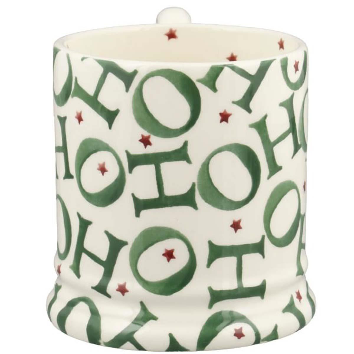 Emma Bridgewater Christmas Green HoHoHo Half Pint Mug