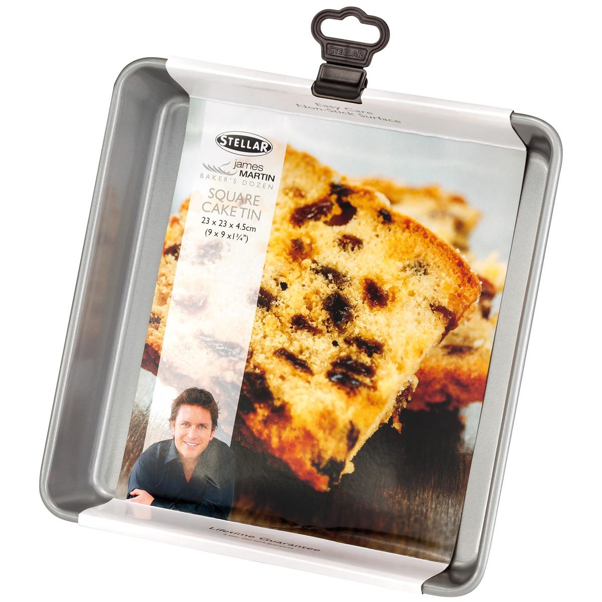 Stellar James Martin Bakers Collection 23cm Square Cake Tin Non-Stick