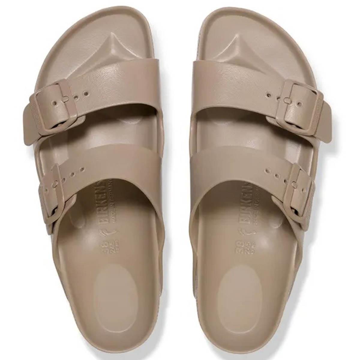 Grey Taupe Birkenstock Arizona Essentials EVA Sandals Top View
