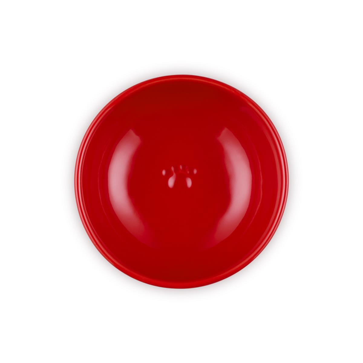 Le Creuset Stoneware Footed Pet Bowl inside