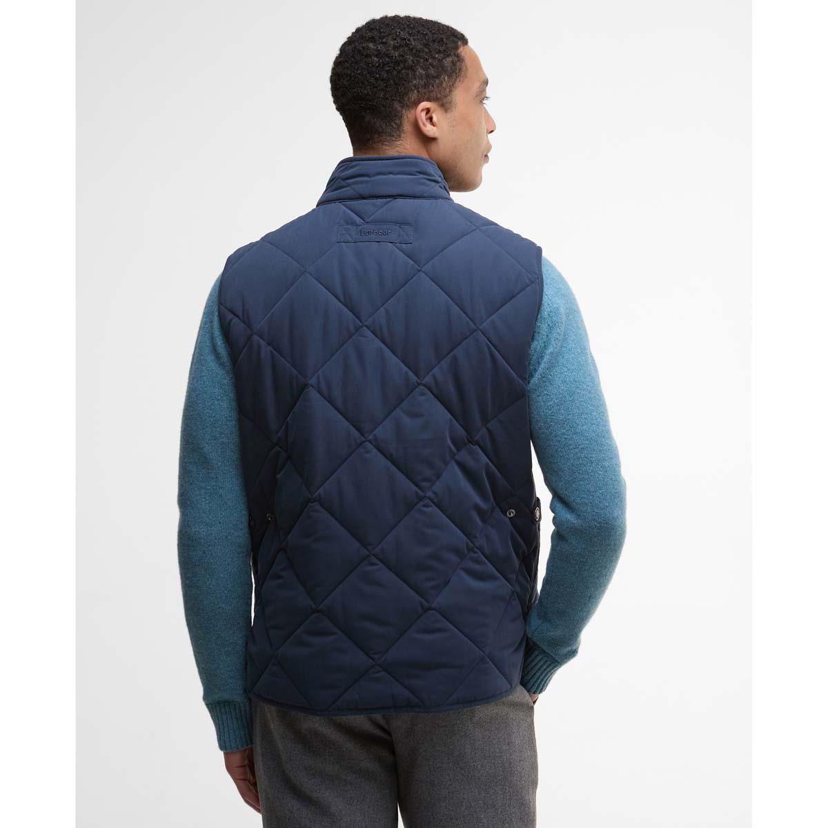 Barbour Mens Winter Lowerdale Quilted Gilet Navy models back
