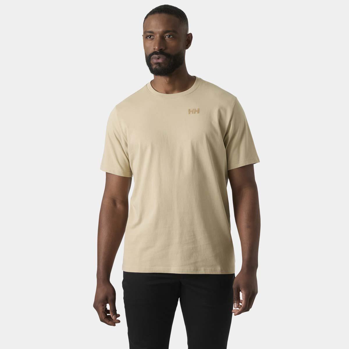 Khaki/Sand Helly Hansen Mens Core T-Shirt 2.0 MODEL