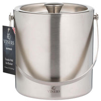 Viners Barware 1.5L Silver Double Wall Ice Bucket PACK