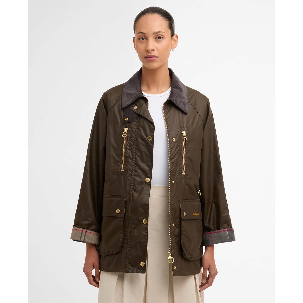 Beech/Dress Barbour Womens Argill Wax Jacket front