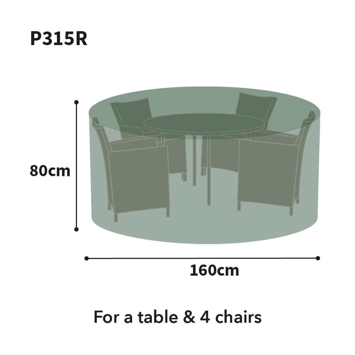 Bosmere Protector Circular Patio Set Cover 4 Seater P315R