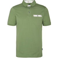 Pea Green Barbour Mens Hirstly Polo Shirt