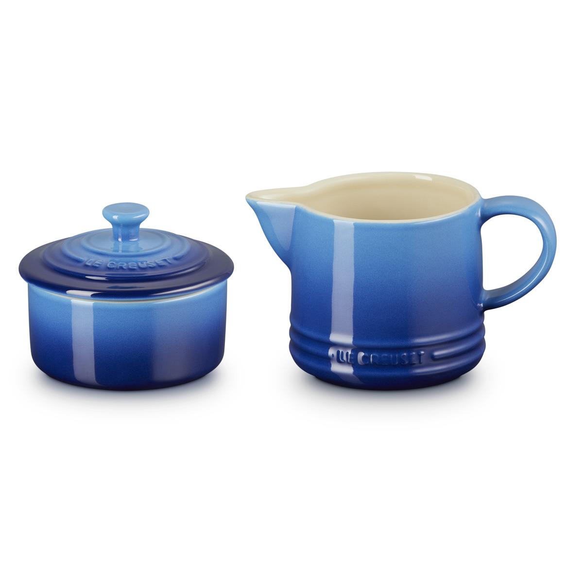 Le Creuset Stoneware Milk & 250ml Sugar Set Azure