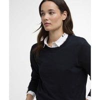 Navy Barbour Womens Clover Knitted Jumper close